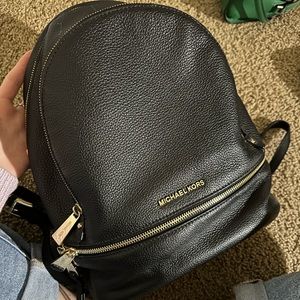 Michael Kors Rhea Zip Medium Backpack Black
